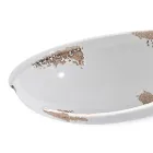 Lampada a Parete Artigianale a Mezzaluna in Ferro e Ceramica - Vintage Viadurini