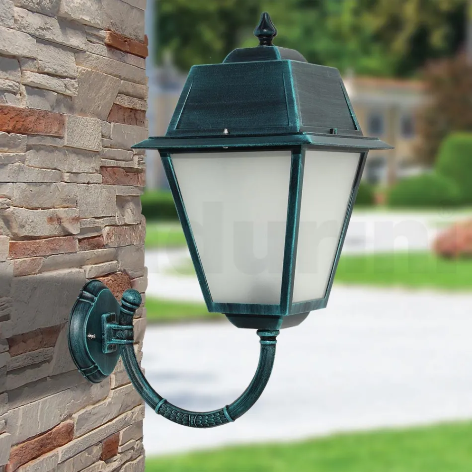 Lampada a Parete da Esterno in Alluminio e Vetro Made in Italy - Doroty Viadurini