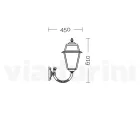 Lampada a Parete da Esterno in Alluminio e Vetro Made in Italy - Doroty Viadurini