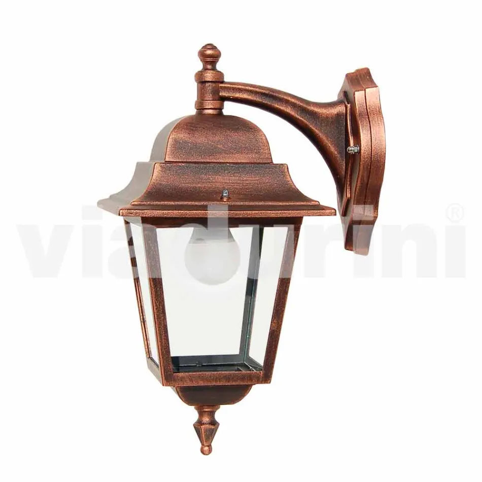 Lampada a parete da giardino in alluminio fatta in Italia, Aquilina Viadurini