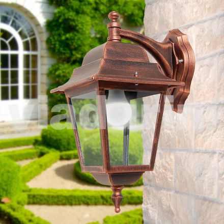 Lampada a parete da giardino in alluminio fatta in Italia, Aquilina Viadurini
