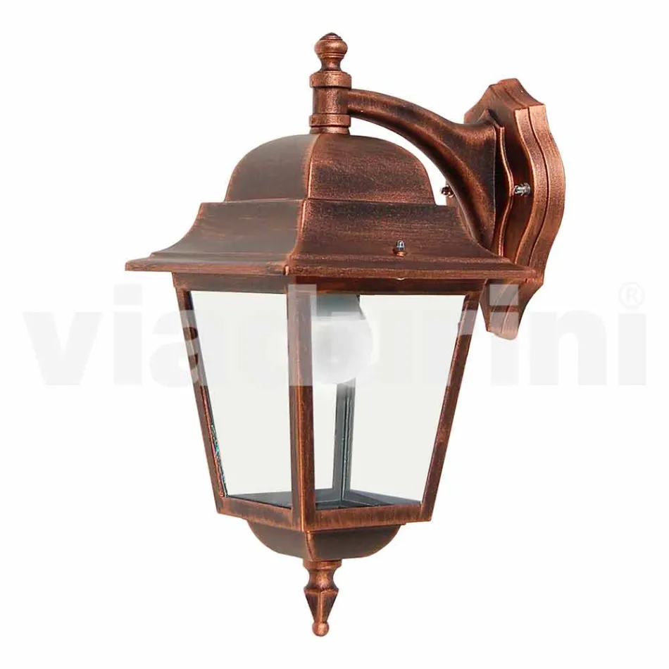Lampada a parete da giardino in alluminio fatta in Italia, Aquilina Viadurini