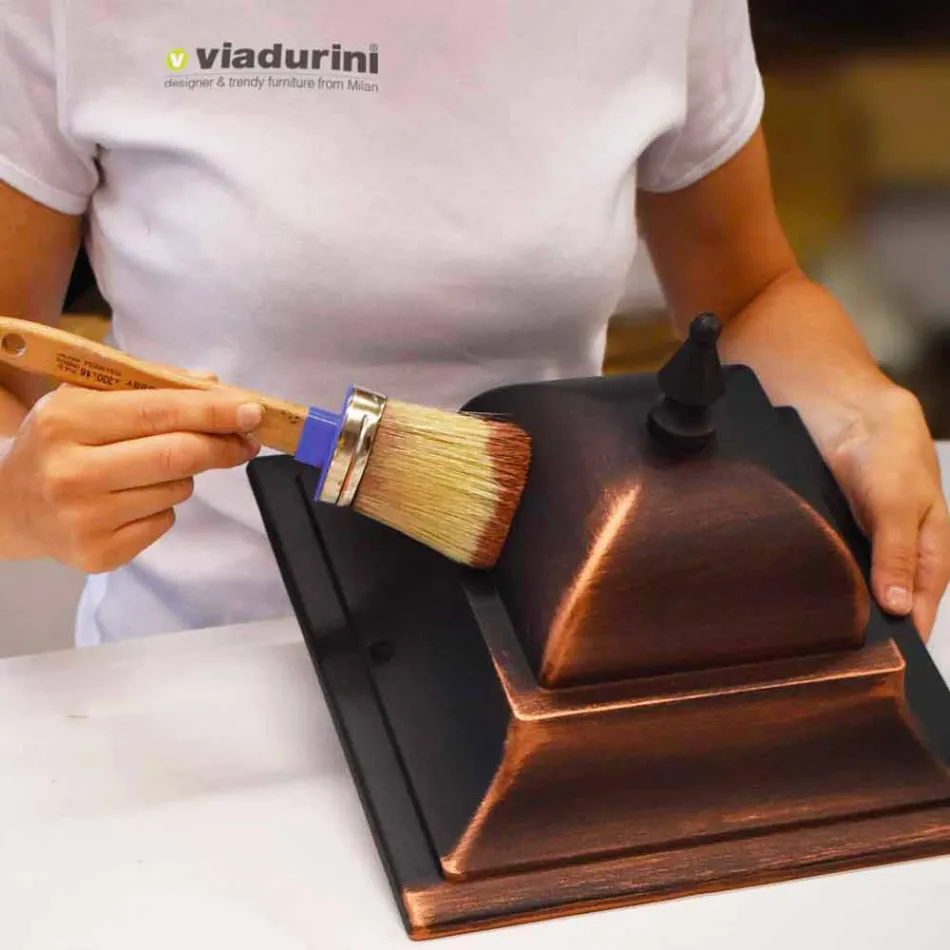 Lampada a parete da giardino in alluminio fatta in Italia, Aquilina Viadurini