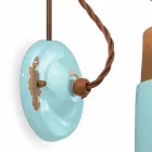 Lampada a parete in ceramica e ferro ruggine Desiree Ferroluce Viadurini