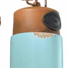 Lampada a parete in ceramica e ferro ruggine Desiree Ferroluce Viadurini