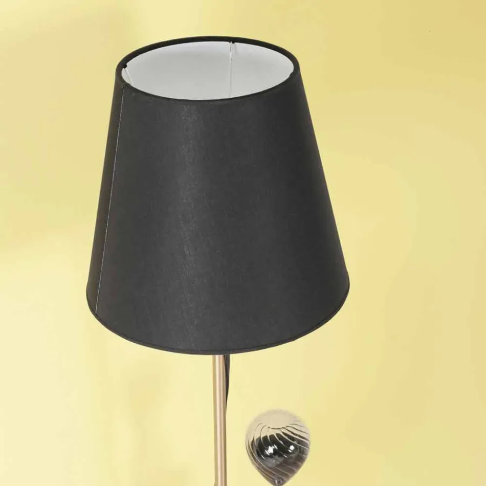 Lampada a Piantana Design in Acciaio, Frassino e Ottone Made in Italy - Pitulla Viadurini
