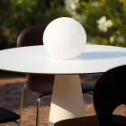 Lampada a sfera terra/tavolo Slide Globo bianco luminoso fatta Italia Viadurini