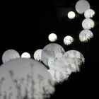 Lampada a sfera terra/tavolo Slide Globo bianco luminoso fatta Italia Viadurini