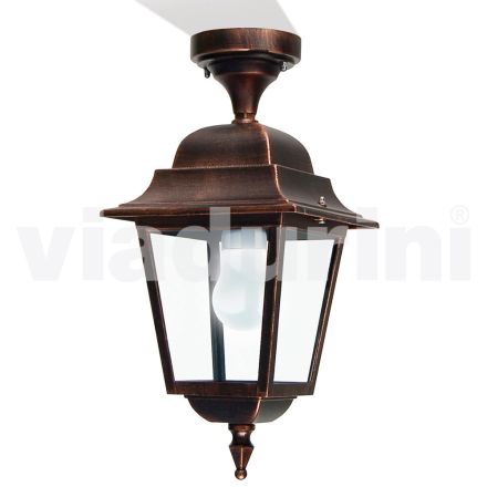 Lampada a soffitto da giardino in alluminio fatta in Italia, Aquilina Viadurini