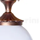 Lampada a Soffitto in Acrilico e Alluminio Nero Made in Italy - Trovanero Viadurini