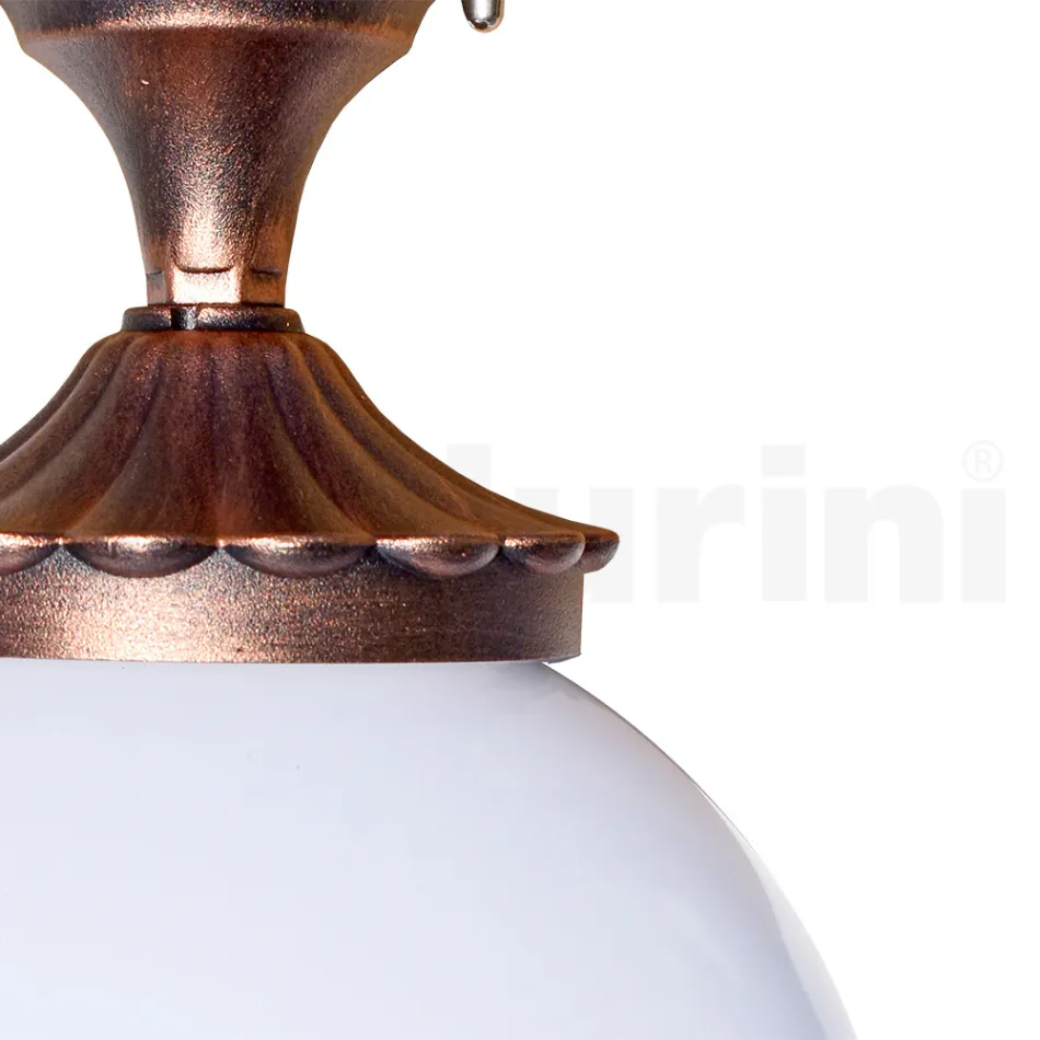 Lampada a Soffitto in Acrilico e Alluminio Nero Made in Italy - Trovanero Viadurini