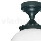 Lampada a Soffitto in Alluminio e Acrilico Opale Made in Italy - Trovaantracite Viadurini