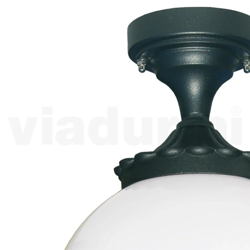 Lampada a Soffitto in Alluminio e Acrilico Opale Made in Italy - Trovaantracite Viadurini