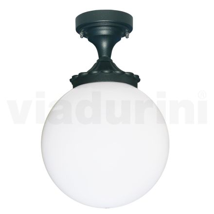 Lampada a Soffitto in Alluminio e Acrilico Opale Made in Italy - Trovaantracite Viadurini