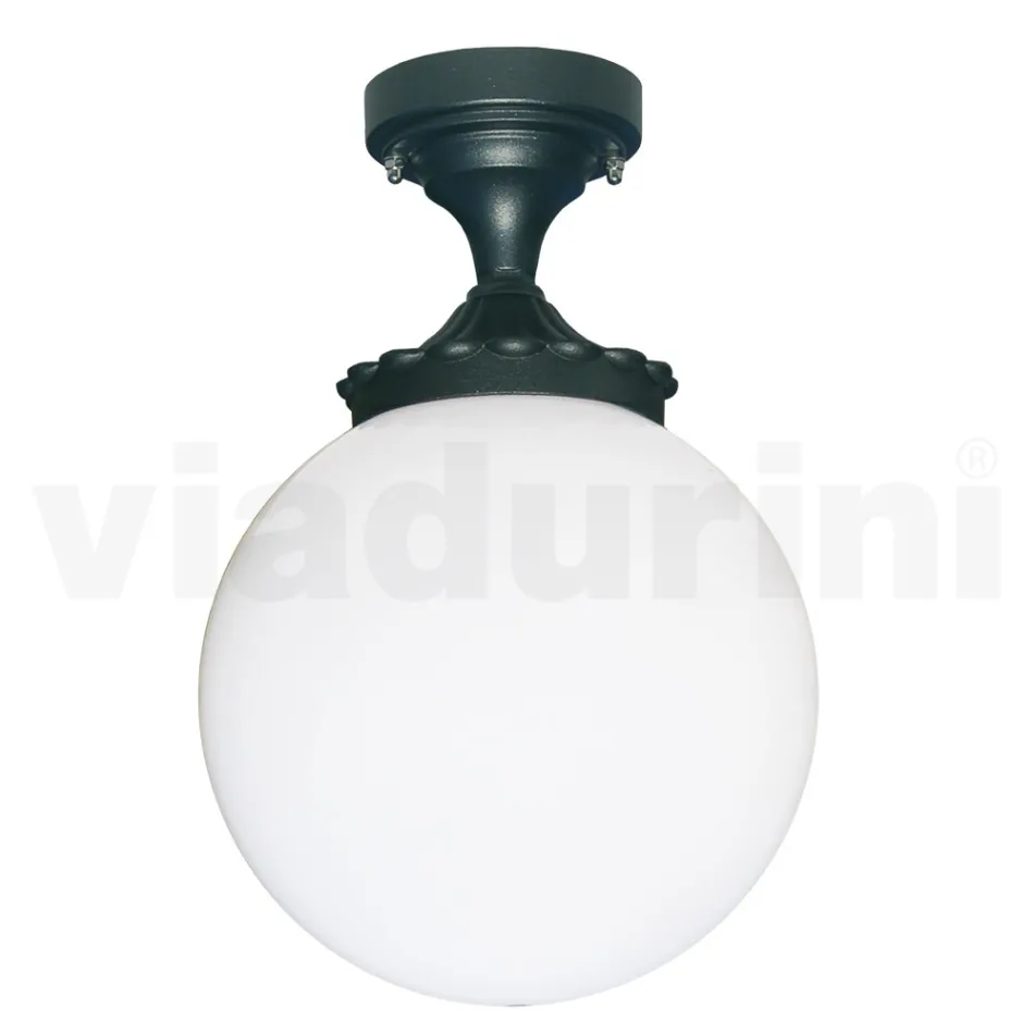 Lampada a Soffitto in Alluminio e Acrilico Opale Made in Italy - Trovaantracite Viadurini