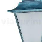 Lampada a Soffitto per Esterno in Alluminio e Vetro Sabbiato - Alchimista Viadurini