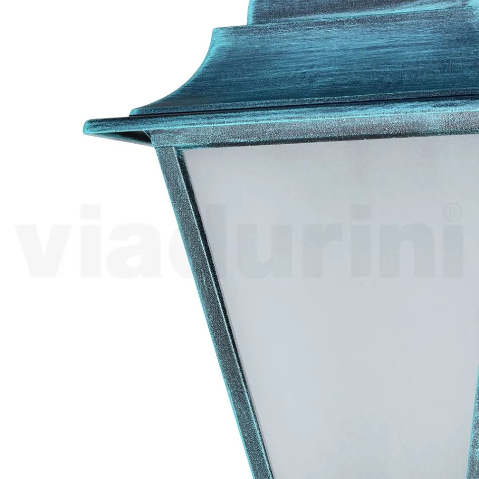 Lampada a Soffitto per Esterno in Alluminio e Vetro Sabbiato - Alchimista Viadurini