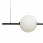 Lampada a Sospensione 3 Luci in Ottone e Vetro 2 Finiture - Alma by Il Fanale Viadurini