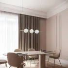 Lampada a Sospensione 3 Luci in Ottone e Vetro 2 Finiture - Alma by Il Fanale Viadurini