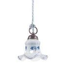 Lampada a Sospensione 3 Luci Vintage Artigianale Ferro e Ceramica - Chieti Viadurini