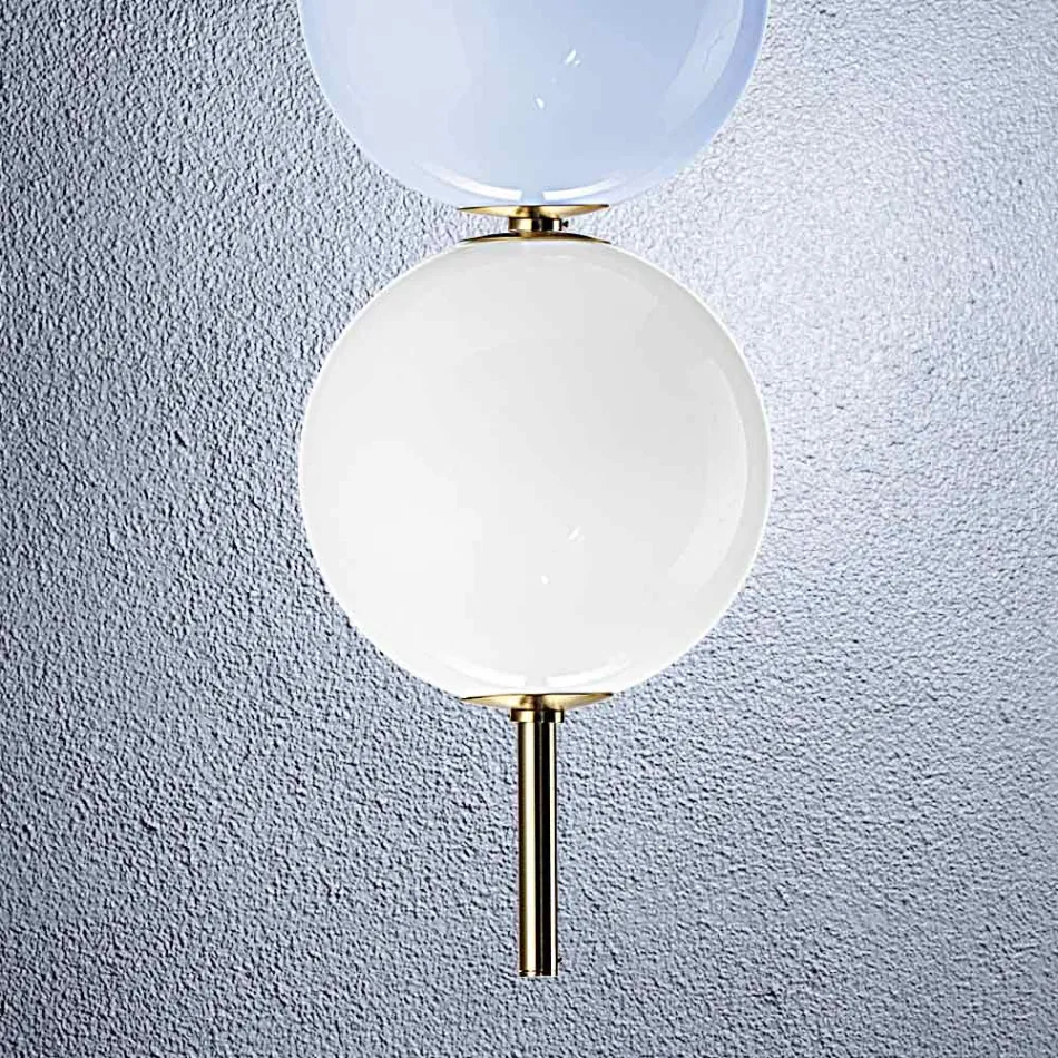Lampada a Sospensione Artigianale in Vetro di Venezia Soffiato - Jupiter Viadurini