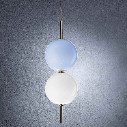 Lampada a Sospensione Artigianale in Vetro di Venezia Soffiato - Jupiter Viadurini