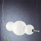 Lampada a Sospensione Artigianale in Vetro Veneziano Incamiciato - Jupiter Viadurini