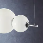 Lampada a Sospensione Artigianale in Vetro Veneziano Incamiciato - Jupiter Viadurini