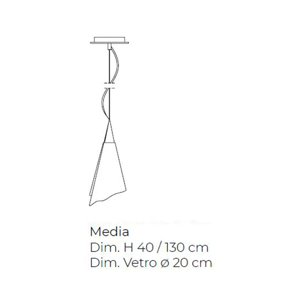 Lampada a Sospensione Artigianale in Vetro Veneziano Soffiato - Chrystal Viadurini