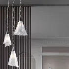 Lampada a Sospensione Artigianale in Vetro Veneziano Soffiato - Chrystal Viadurini