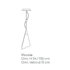 Lampada a Sospensione Artigianale in Vetro Veneziano Soffiato - Chrystal Viadurini