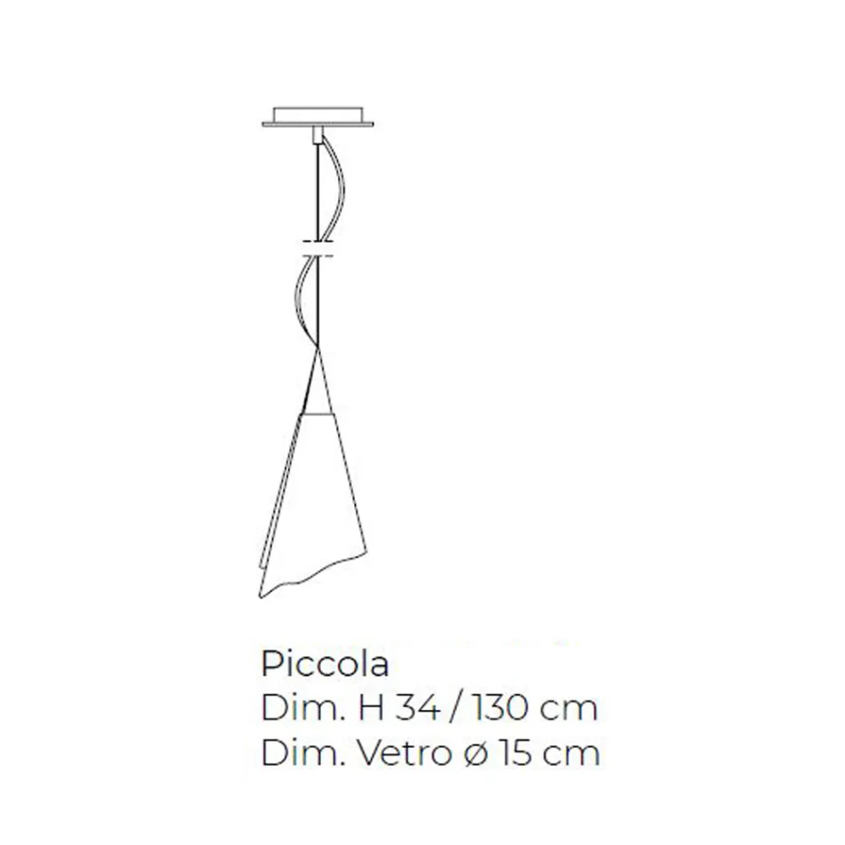 Lampada a Sospensione Artigianale in Vetro Veneziano Soffiato - Chrystal Viadurini