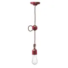 Lampada a Sospensione Artigianale Industriale in Ferro e Ceramica - Vintage Viadurini