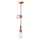 Lampada a Sospensione Artigianale Industriale in Ferro e Ceramica - Vintage Viadurini