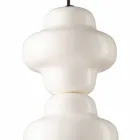 Lampada a Sospensione con 4 Elementi in Ceramica e Vetro Made in Italy - Capocabana  Viadurini