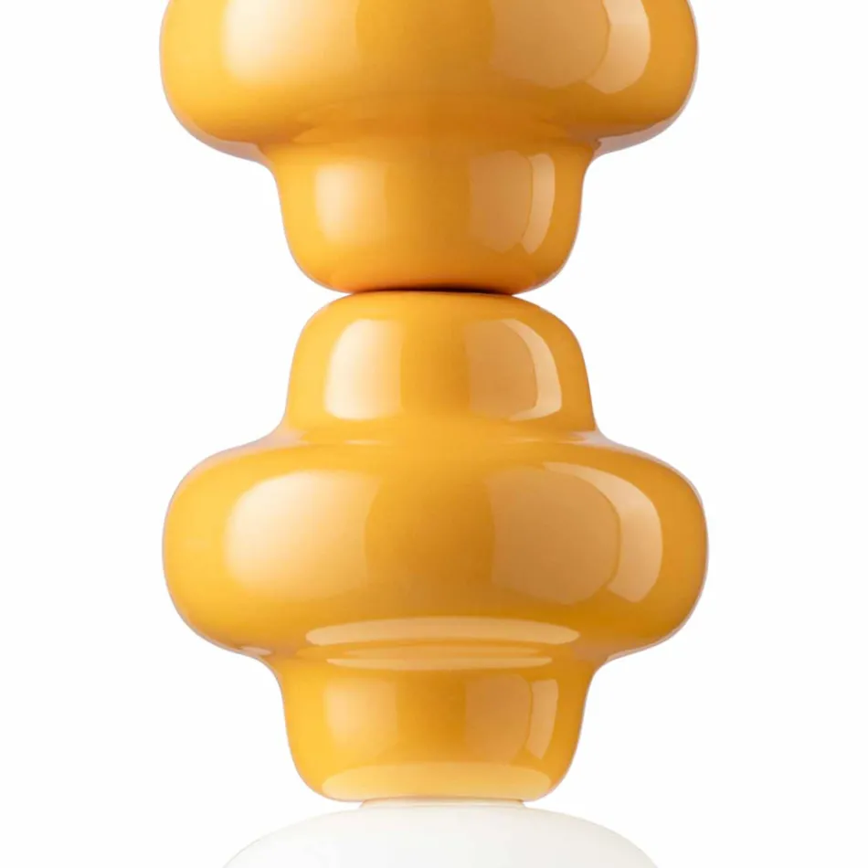 Lampada a Sospensione con 4 Elementi in Ceramica e Vetro Made in Italy - Capocabana  Viadurini