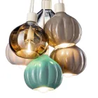 Lampada a Sospensione con 6 Elementi in Ceramica e Vetro Made in Italy - Afoxe Viadurini