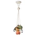 Lampada a Sospensione con 6 Elementi in Ceramica e Vetro Made in Italy - Afoxe