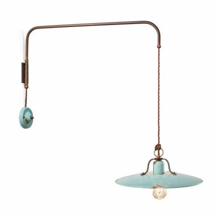 Lampada a sospensione con braccio direzionabile stile country Sally Viadurini