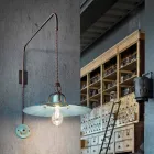Lampada a sospensione con braccio direzionabile stile country Sally Viadurini