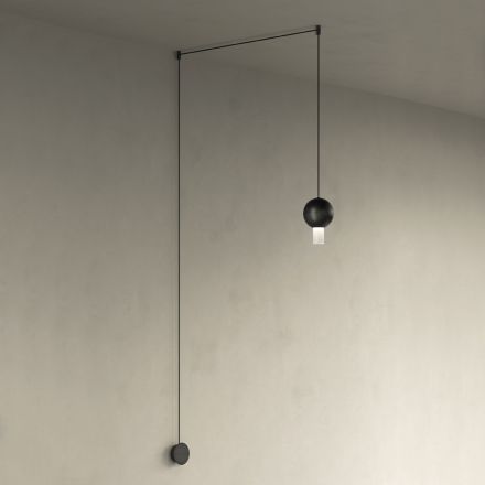 Lampada a Sospensione con Cilindri in Vetro Canneté Made in Italy - Oris Viadurini