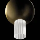 Lampada a Sospensione con Cilindri in Vetro Canneté Made in Italy - Oris Viadurini