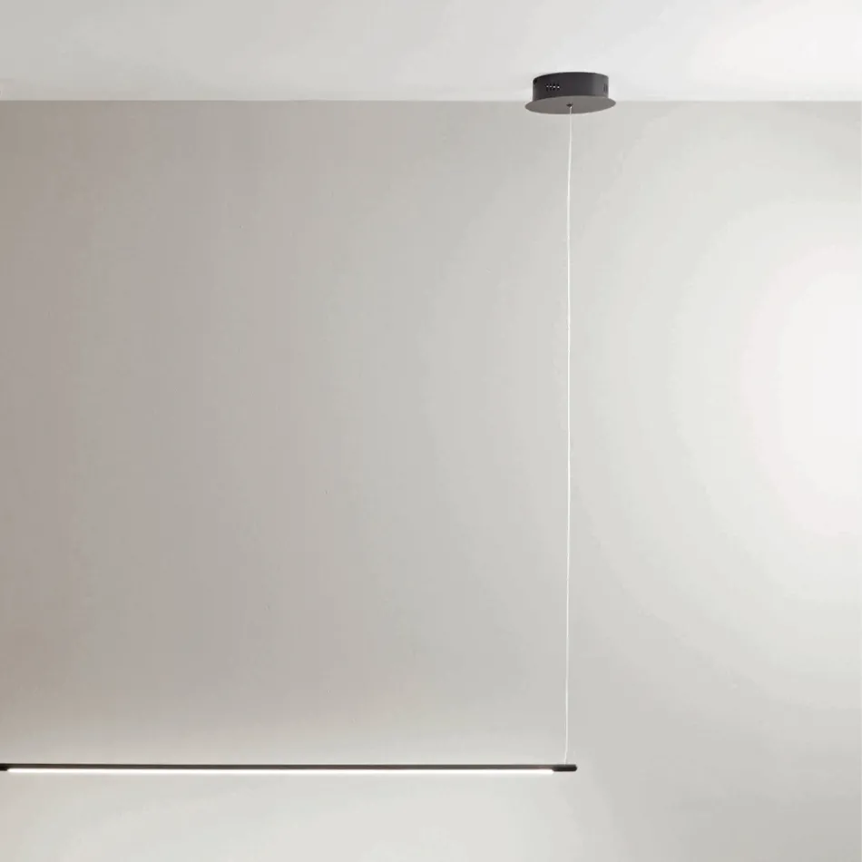 Lampada a Sospensione con Luce LED e Cavetti Regolabili in Lunghezza - Arancio Viadurini