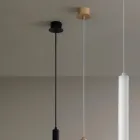 Lampada a Sospensione con Montatura Metallica e Cavi Regolabili - Betulla Viadurini