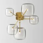 Lampada a Sospensione con Struttura in Metallo Lucido Made in Italy - Donatina Viadurini