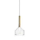 Lampada a Sospensione con Vetro in Varie Forme Made in Italy - Sintonia Viadurini