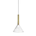 Lampada a Sospensione con Vetro in Varie Forme Made in Italy - Sintonia Viadurini