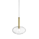 Lampada a Sospensione con Vetro in Varie Forme Made in Italy - Sintonia Viadurini