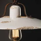 Lampada a sospensione country in ceramica e metallo Sara Ferroluce Viadurini
