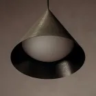 Lampada a Sospensione da Esterno in Ottone Made in Italy - Pioggia Viadurini